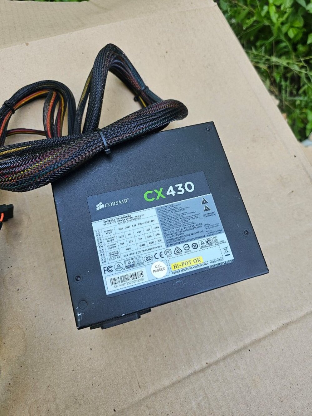 Corsair CX430 430W ATX Power Supply CP-9020046 - Untested As Is